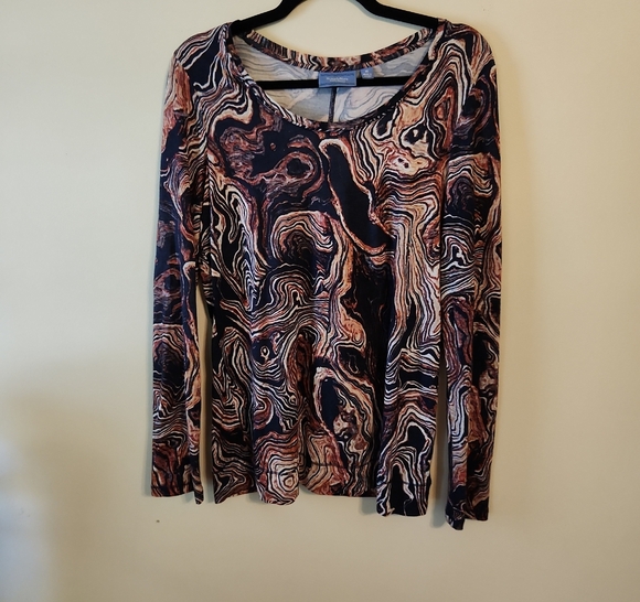 Simply Vera Vera Wang Tops - Simply Vera Vera Wang Marble Pattern Long Sleeve Top